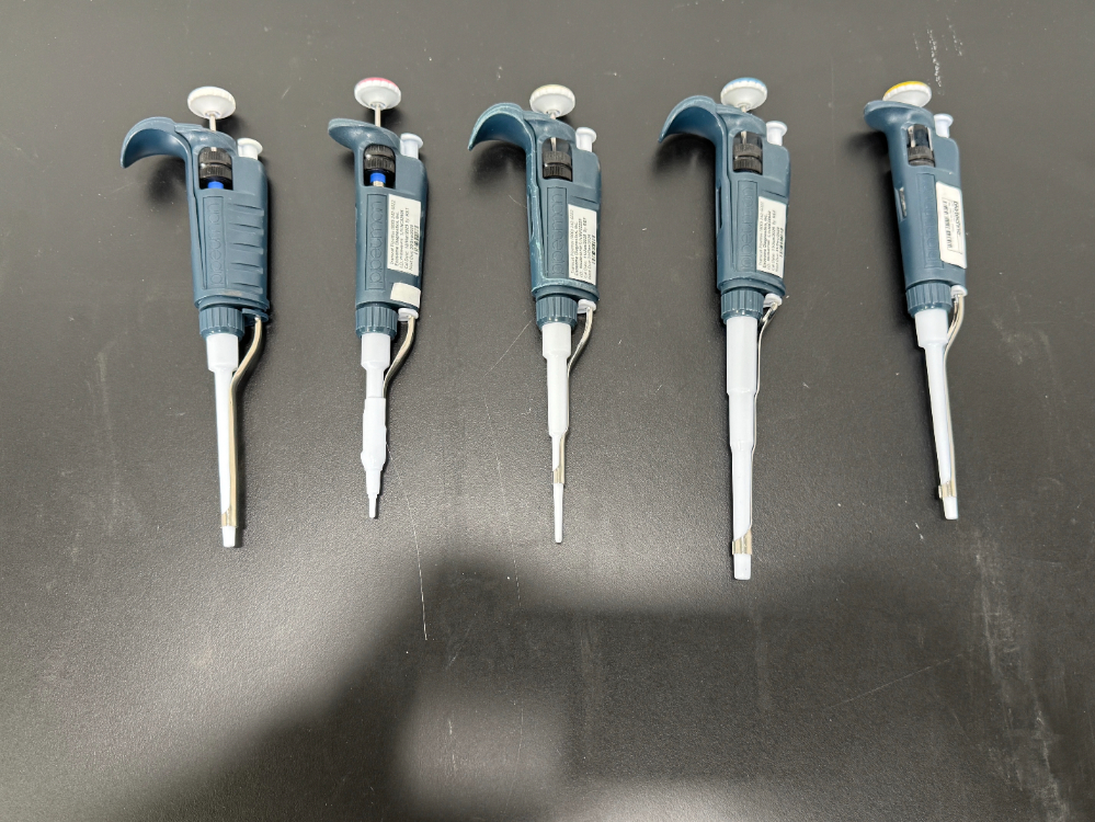 Image of Gilson Pipetman Single Channel Pipettes - Quantity 5